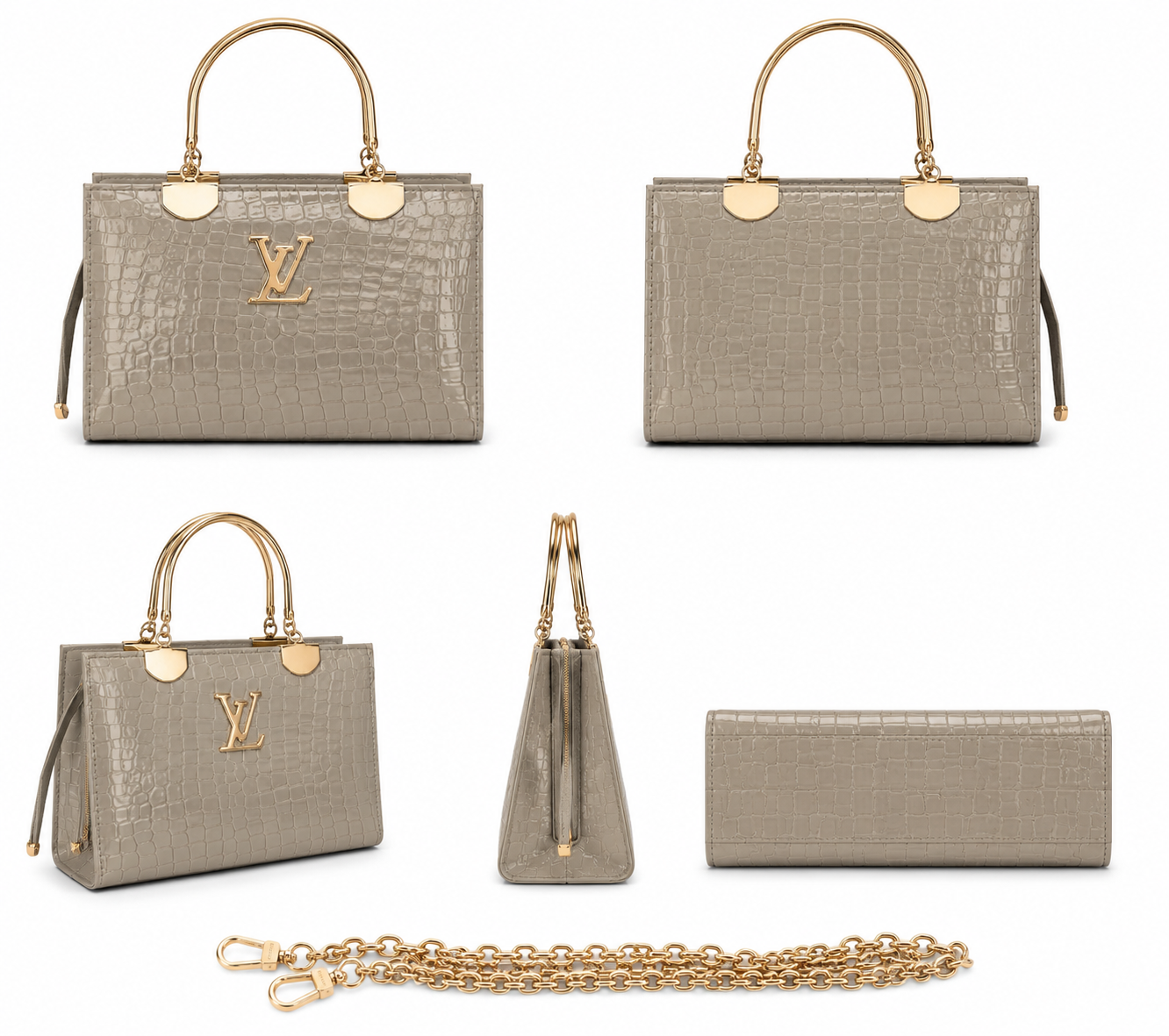 Dove Grey Elegance Handbag