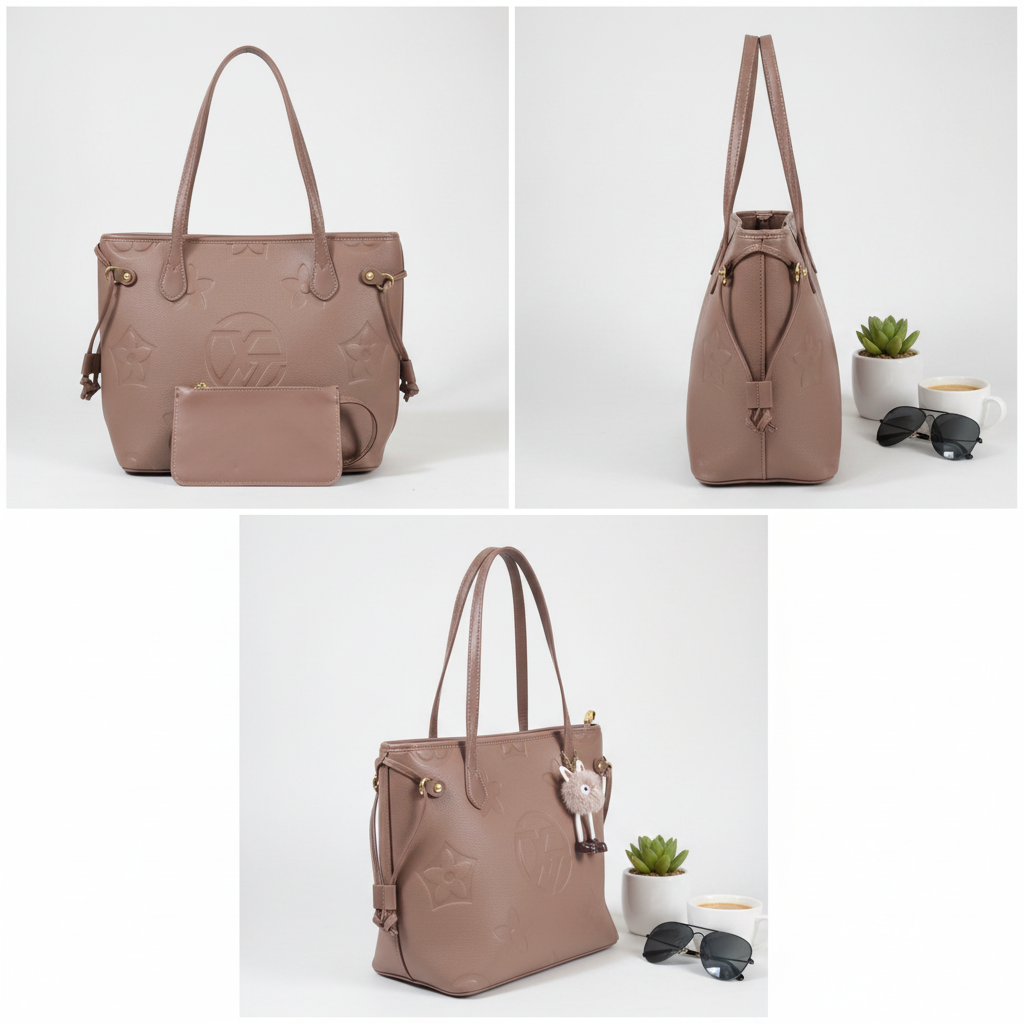 Light Taupe Beige Tote Bag