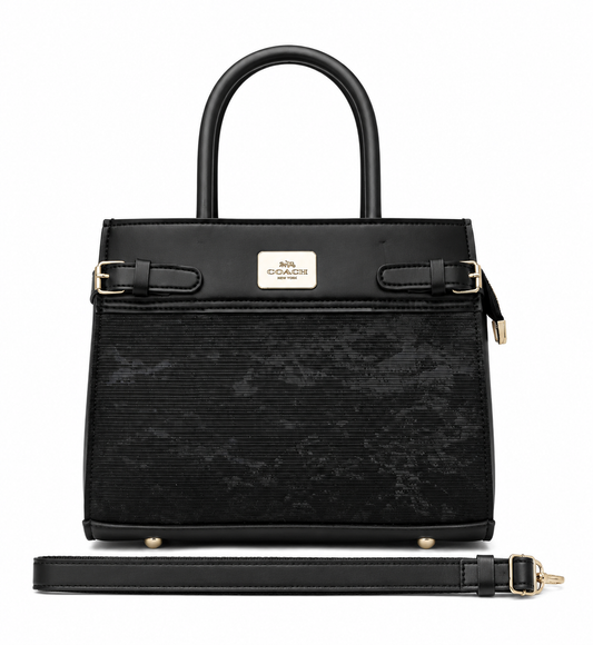 Black Velvet Grace Handbag