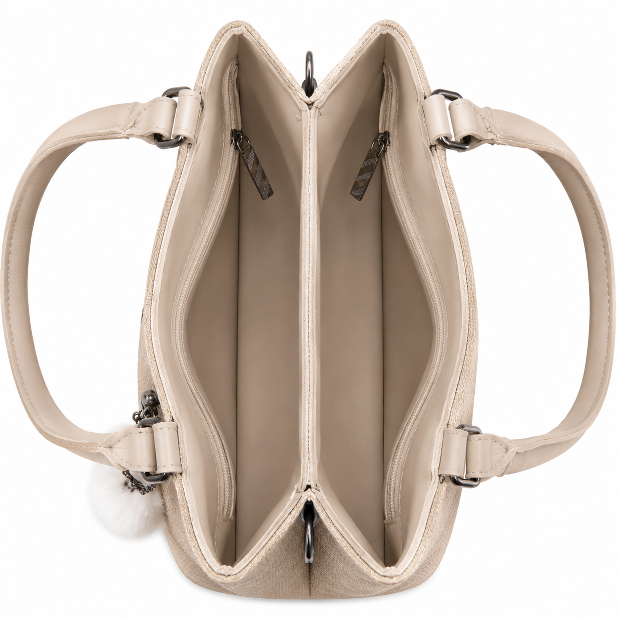 Beige Swan Elegance Handbag