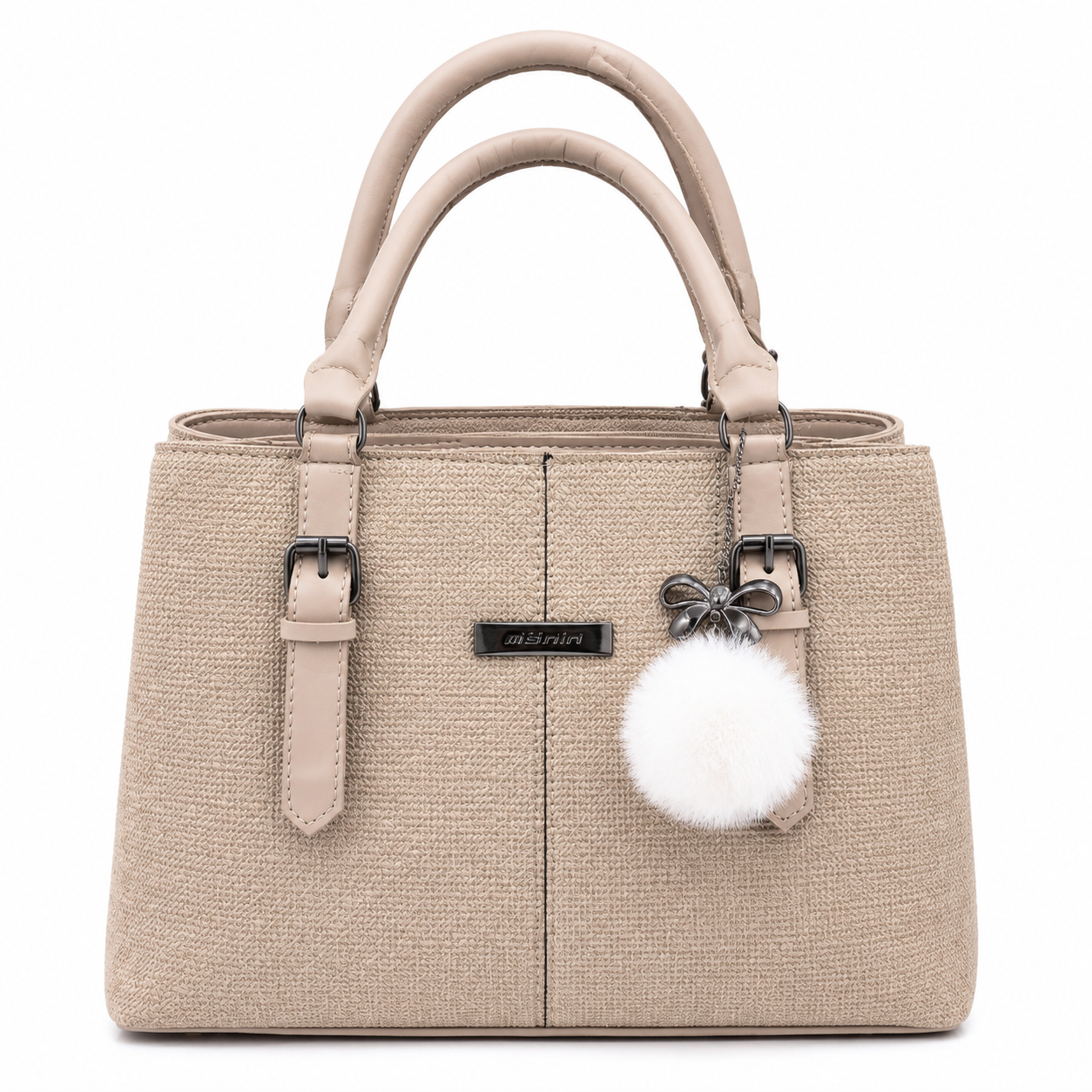 Beige Swan Elegance Handbag