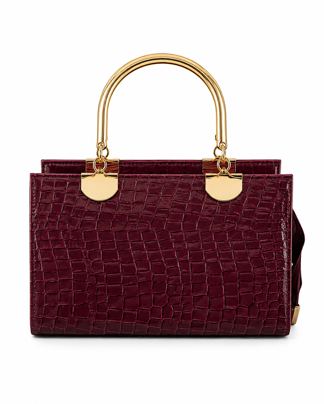 Burgundy Gold Aura Bag