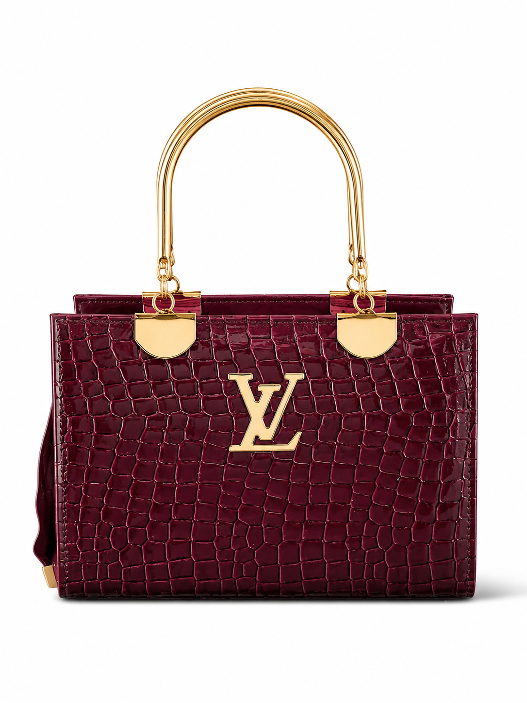 Burgundy Gold Aura Bag