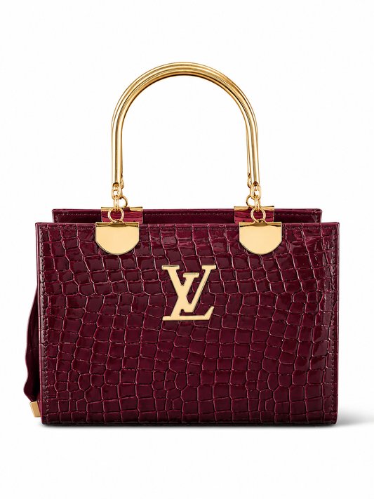 Burgundy Gold Aura Bag