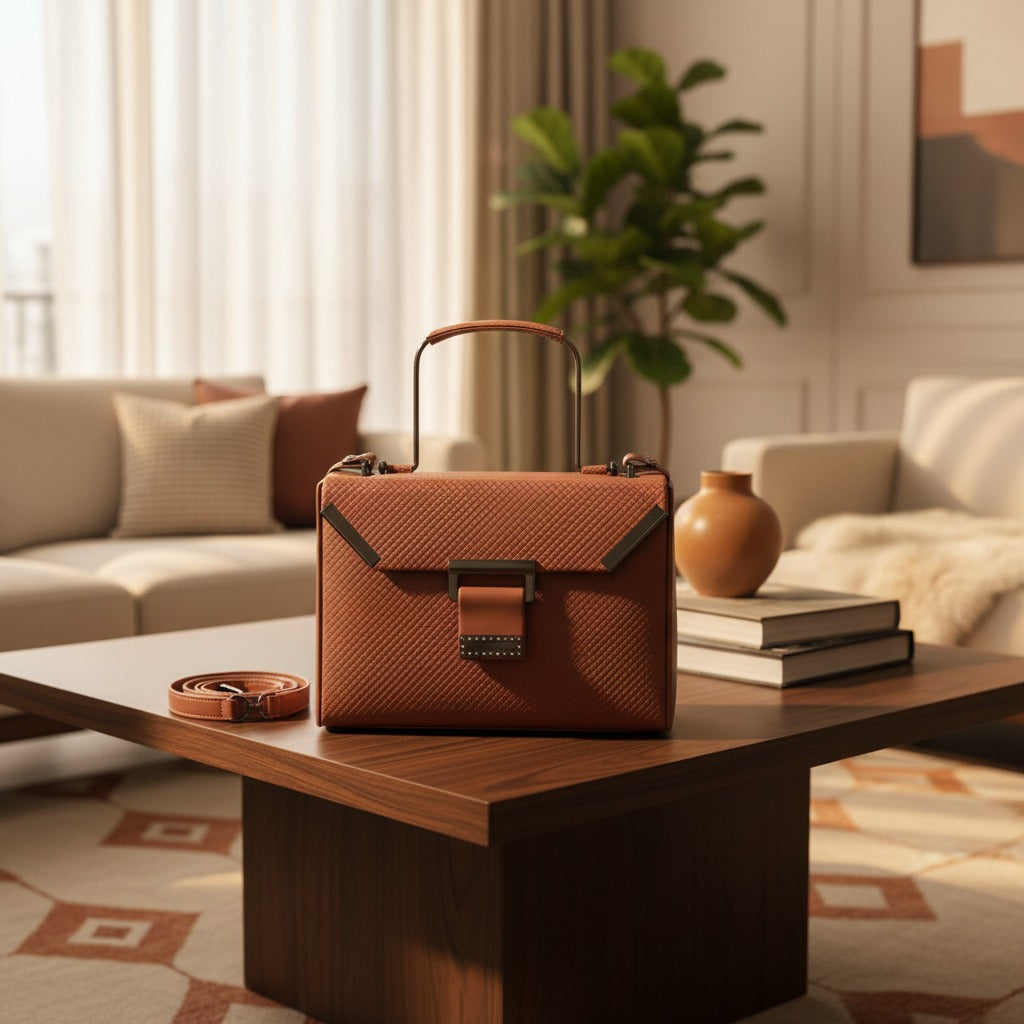 Caramel Brown Satchel