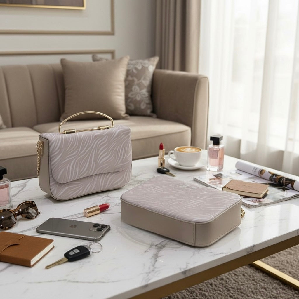 Soft Beige Crossbody Bag