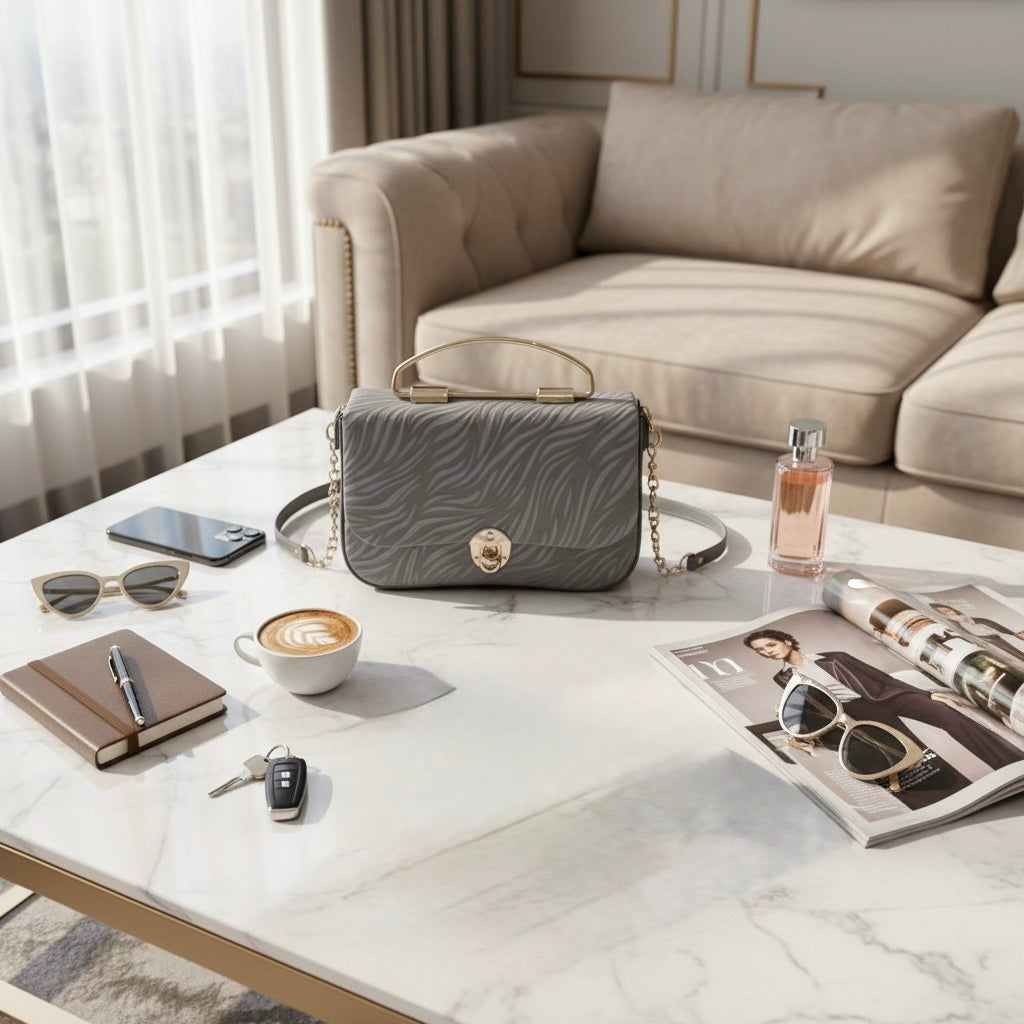 Charcoal Grey Crossbody Bag