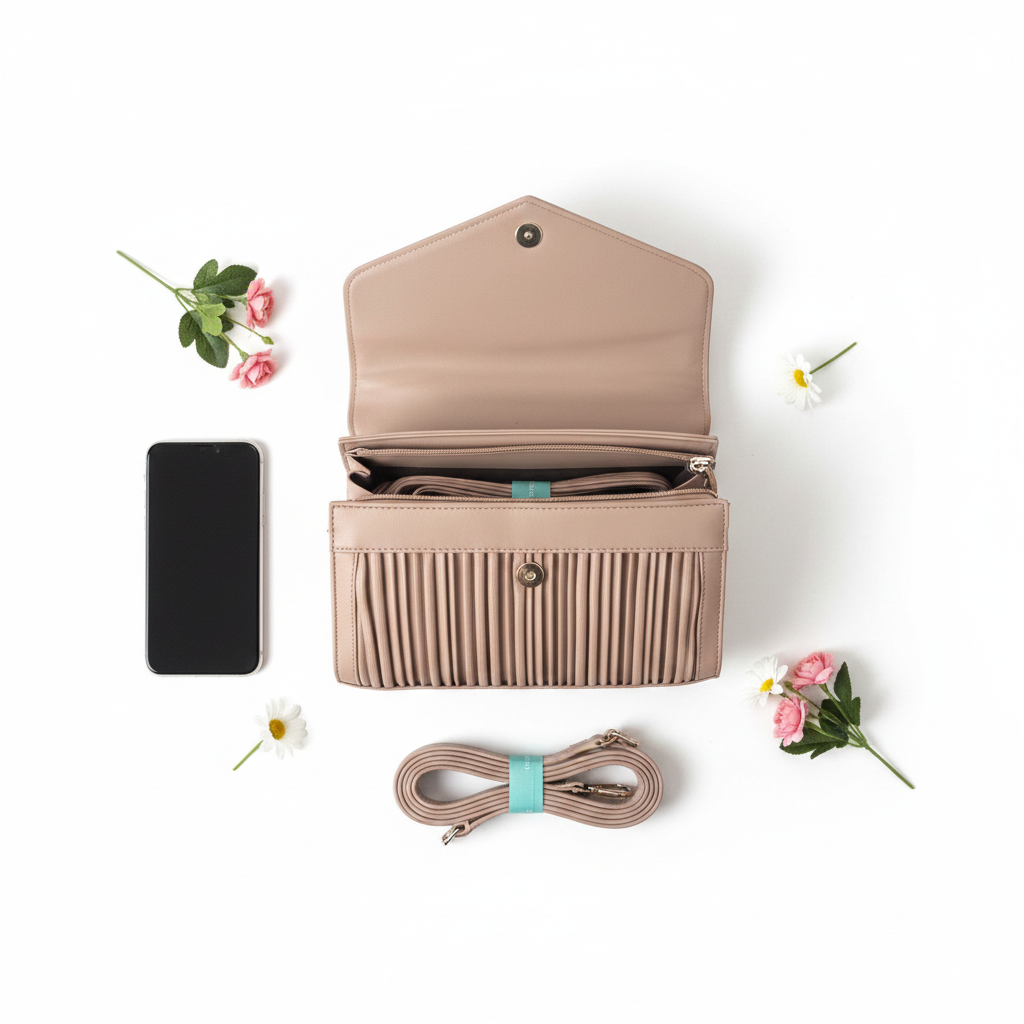 Ivory Beige Luxe Handbag