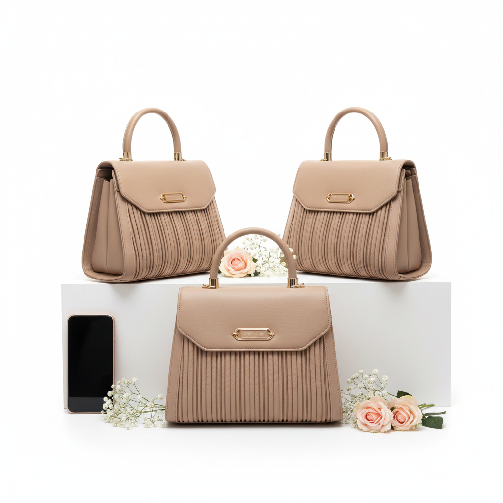 Ivory Beige Luxe Handbag