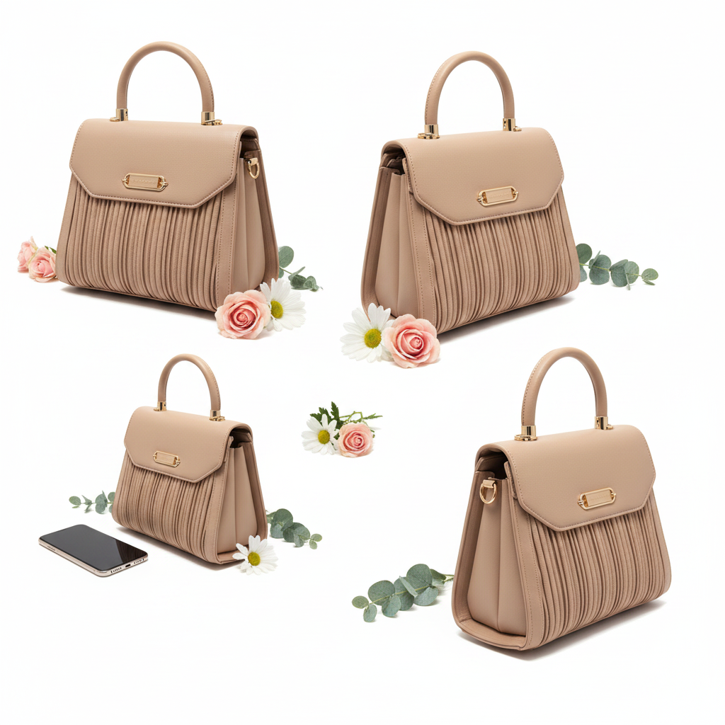 Ivory Beige Luxe Handbag