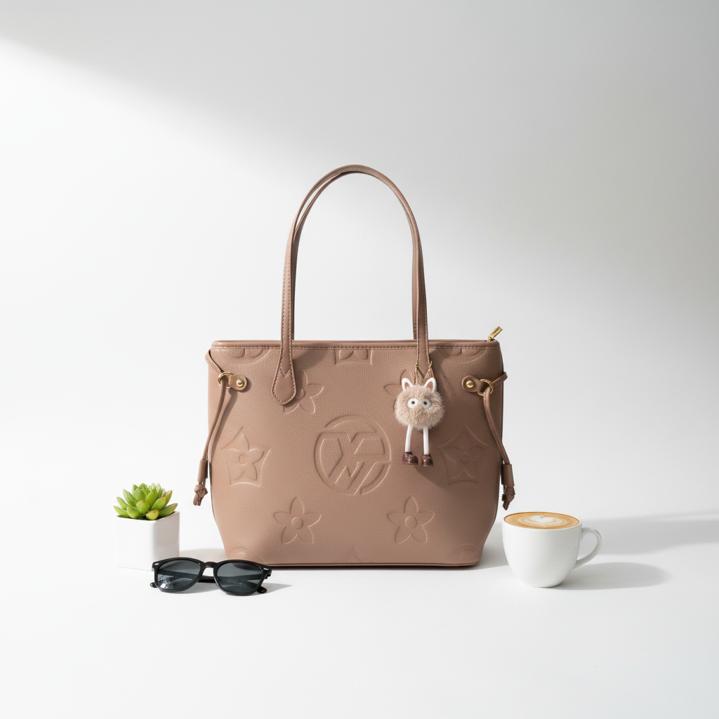 Light Taupe Beige Tote Bag