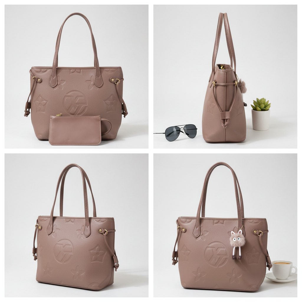 Light Taupe Beige Tote Bag