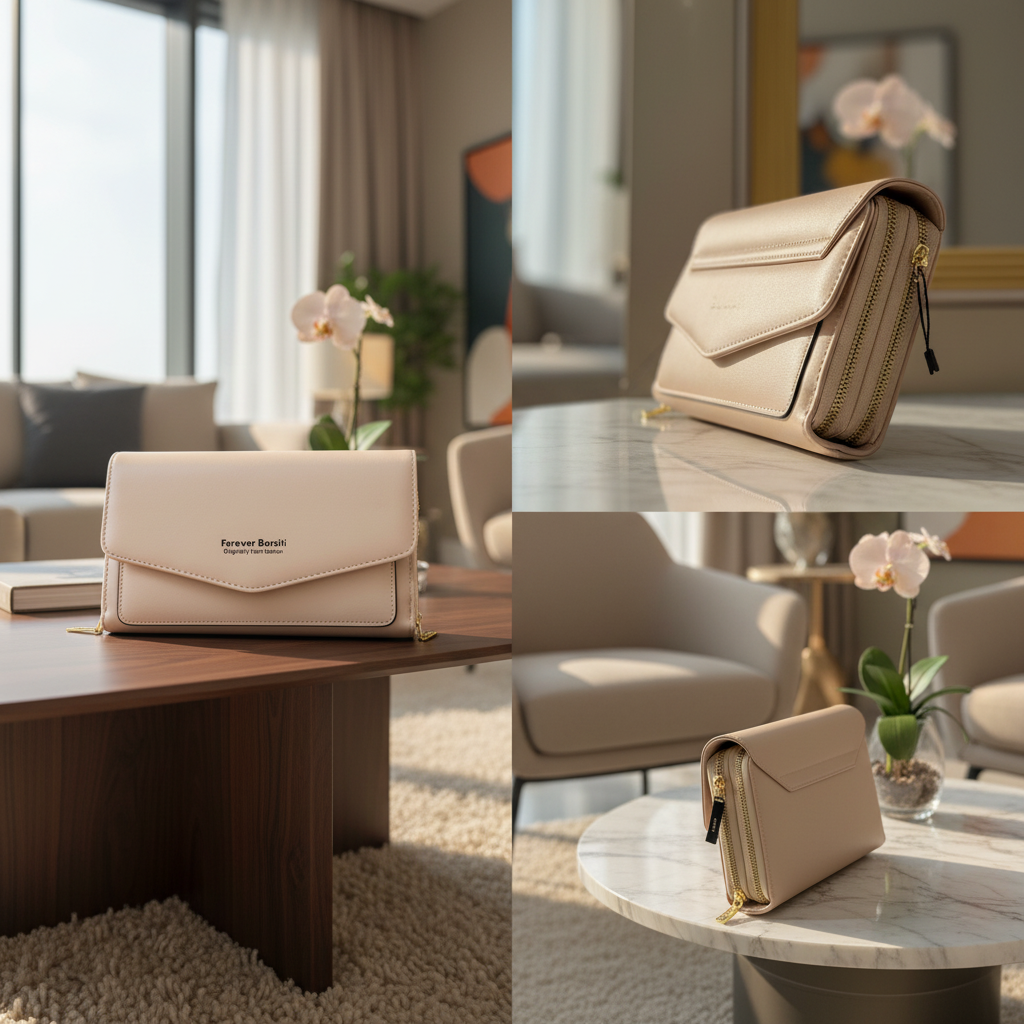 Luxe Beige Pouch