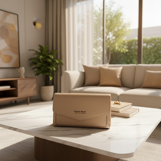 Luxe Beige Pouch