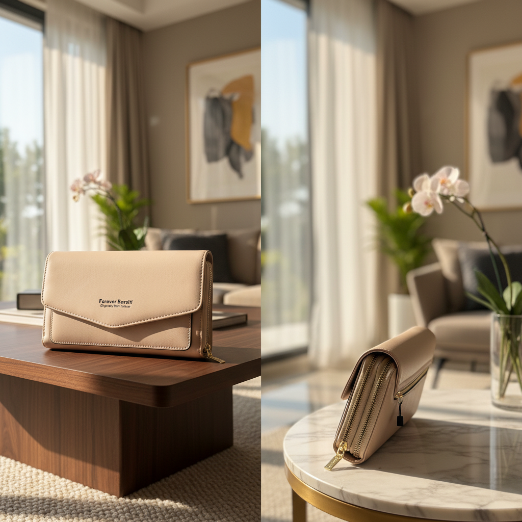 Luxe Beige Pouch
