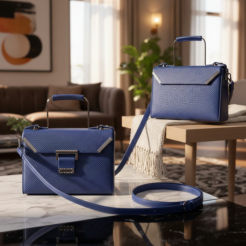 Navy Horizon Satchel
