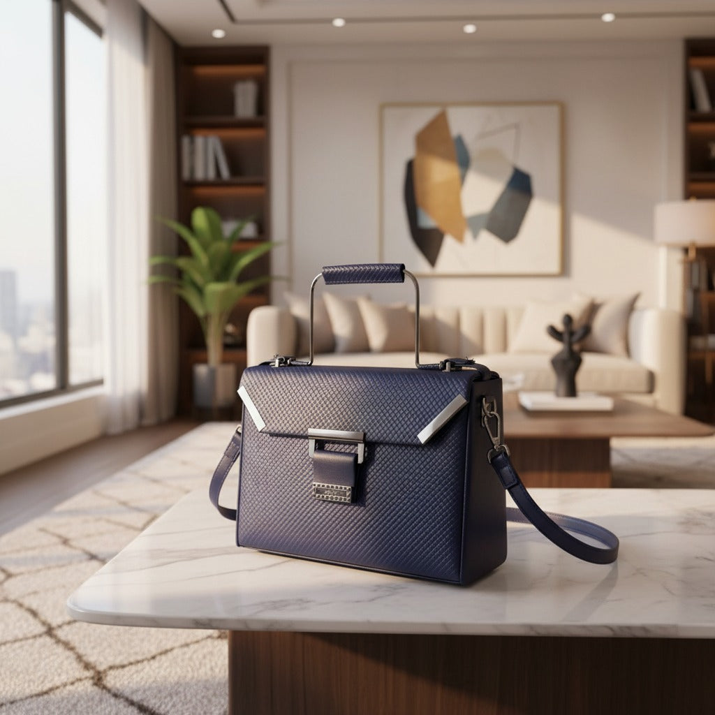 Navy Horizon Satchel
