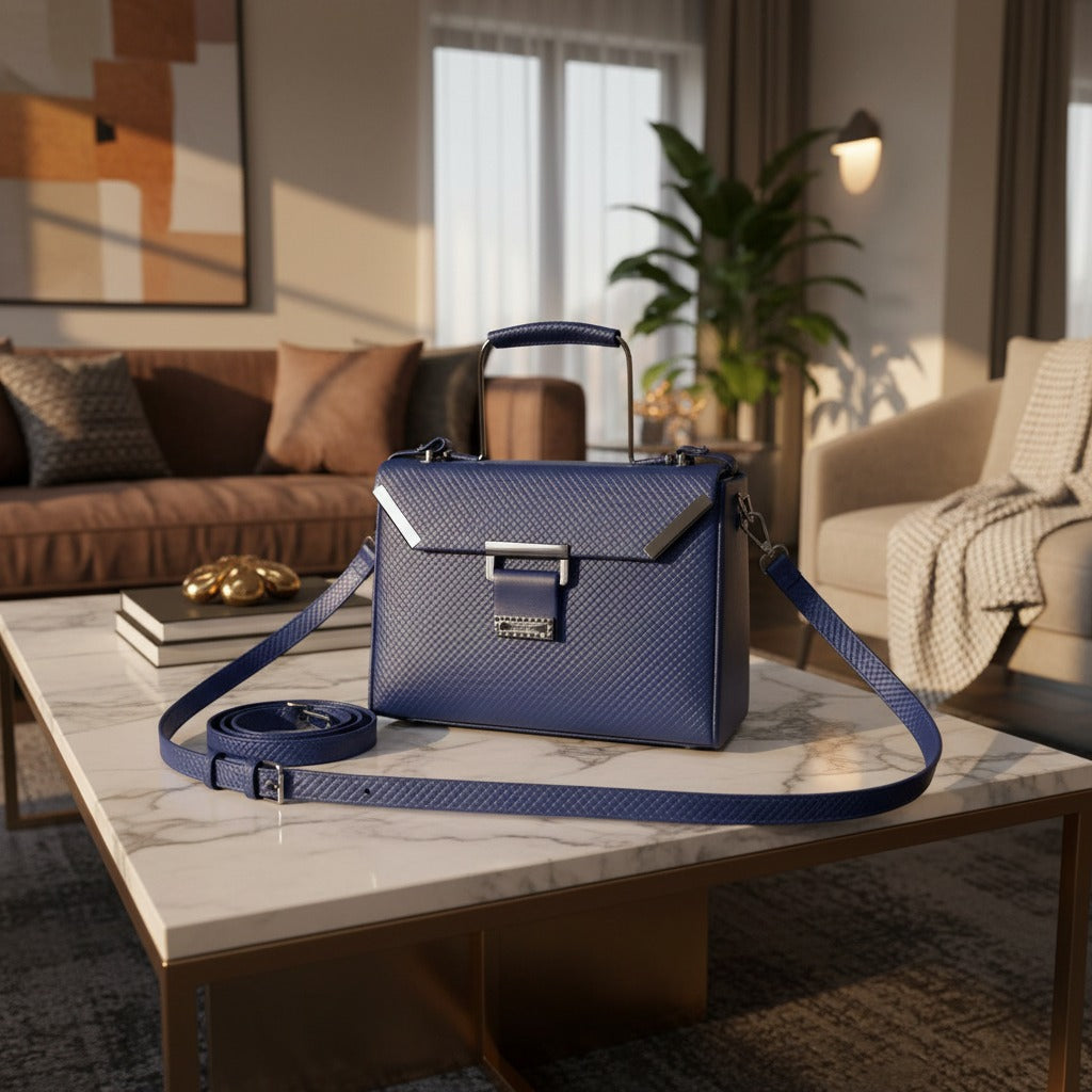 Navy Horizon Satchel