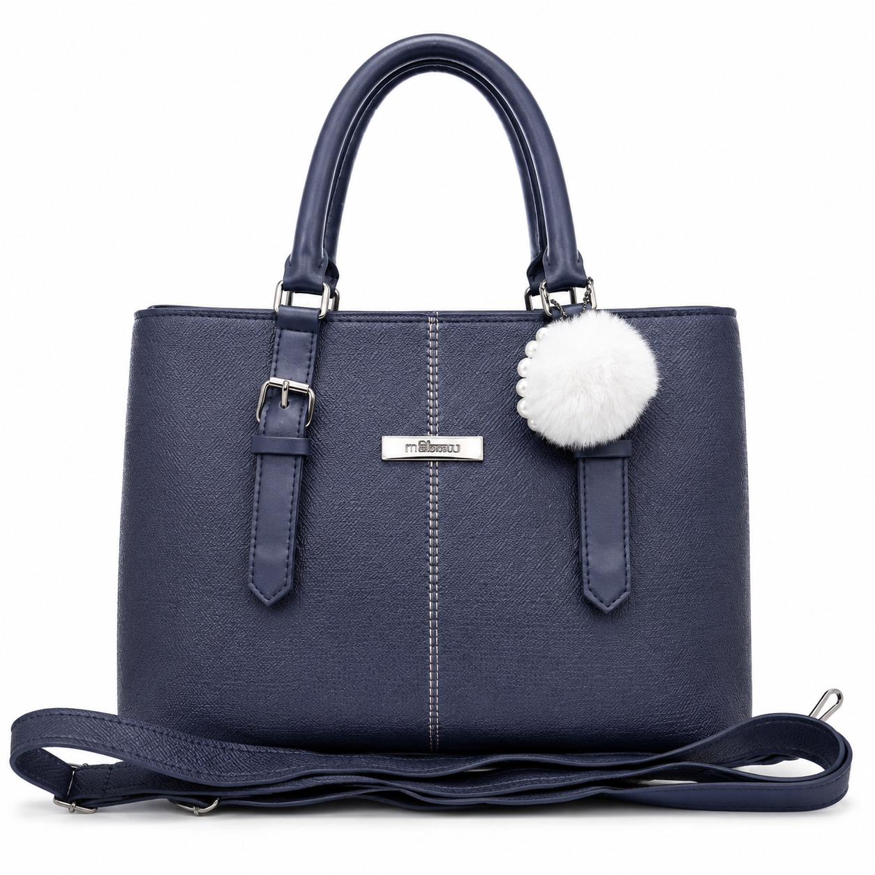 Navy Pearl Luxe Handbag
