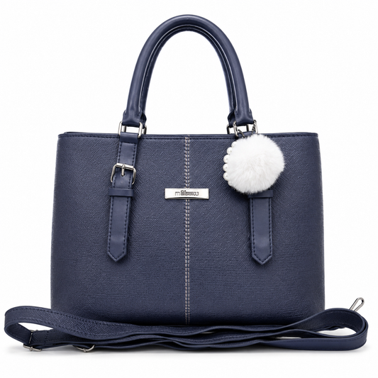 Navy Pearl Luxe Handbag