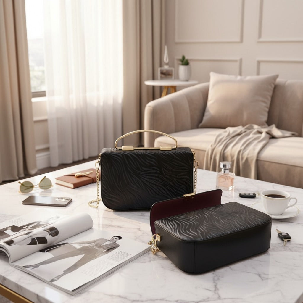 Noir Black Crossbody Bag