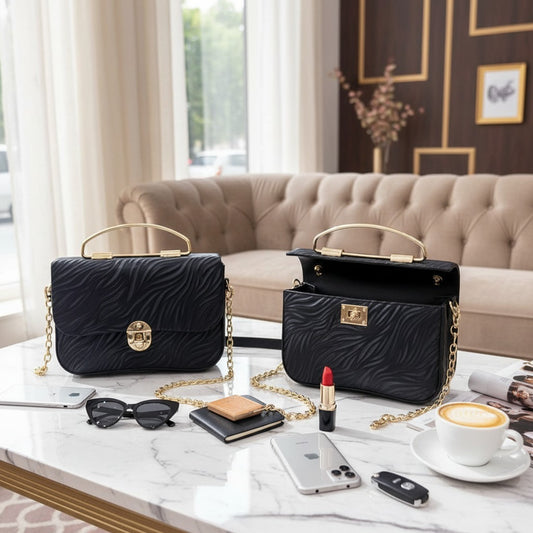 Noir Black Crossbody Bag