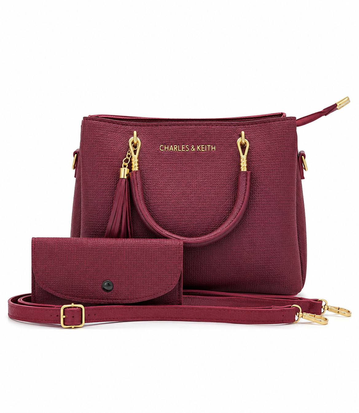 Ruby Charm Structure Handbag