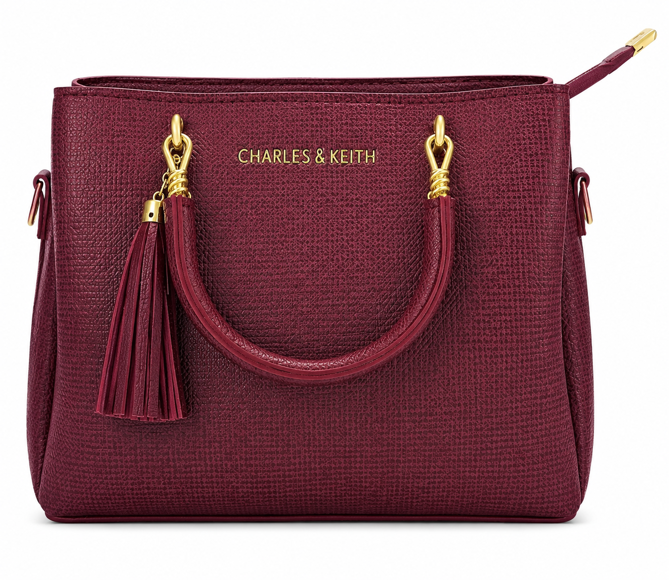 Ruby Charm Structure Handbag