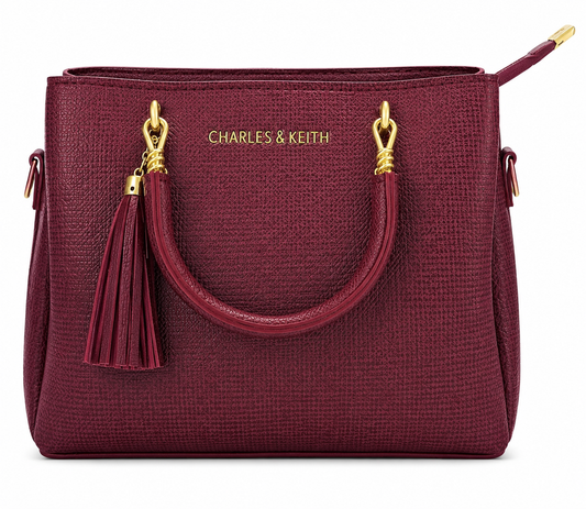 Ruby Charm Structure Handbag