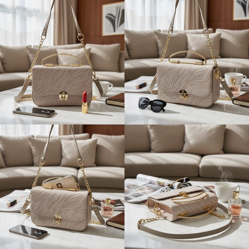 Soft Beige Crossbody Bag