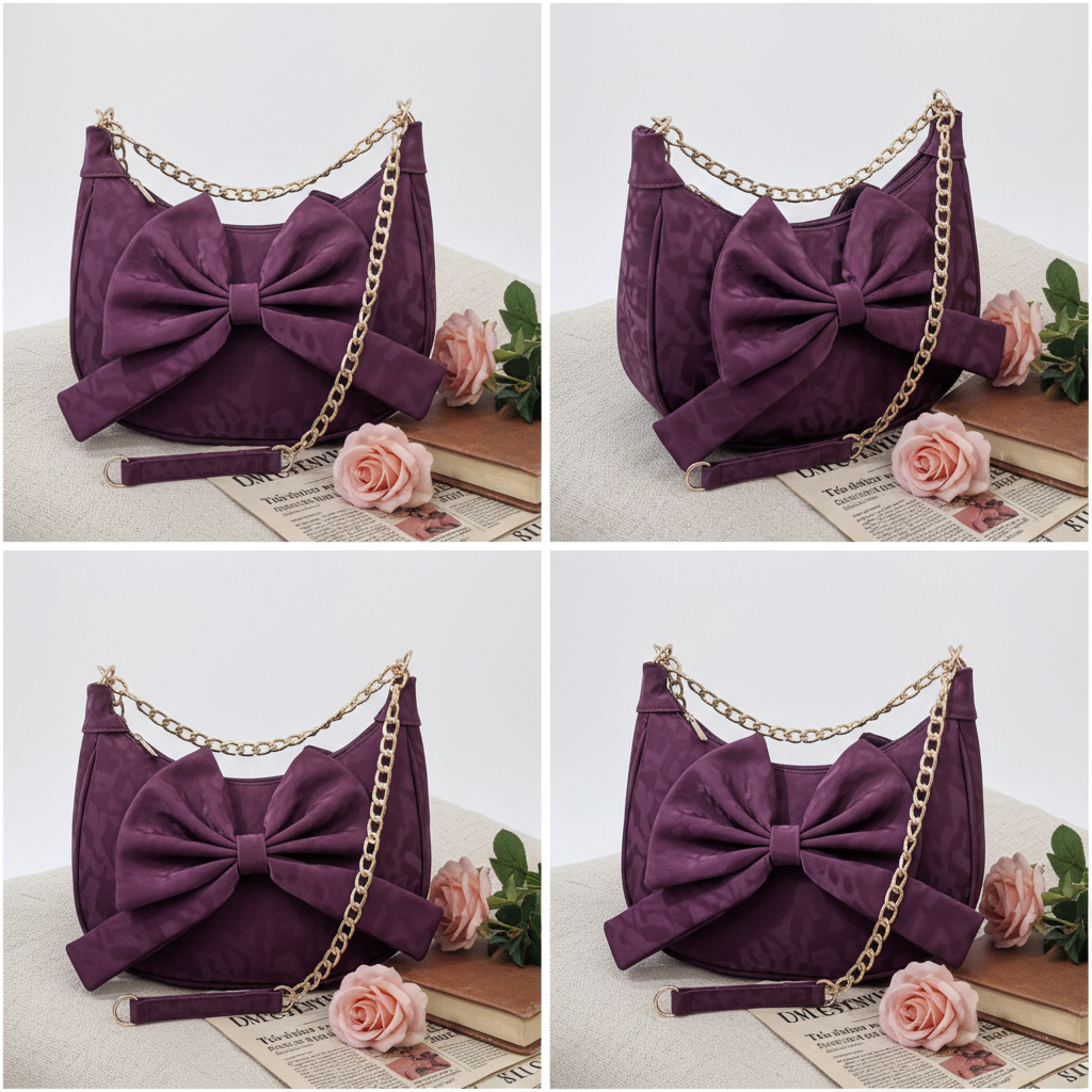 Violet Bow Grace Bag